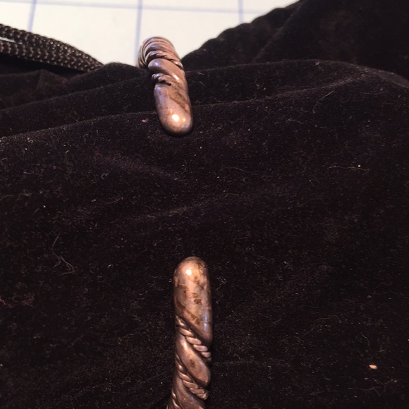 Vintage sterling silver twisted rope cuff bracelet - Picture 5 of 7